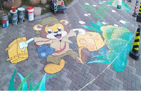 民权夏季画地面彩绘会遇到的问题