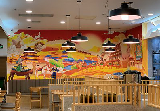 民权商业空间彩绘介绍。