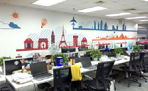 民权教你设计办公室墙绘的方法。