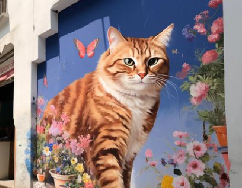 民权自己绘制有个性的手绘墙