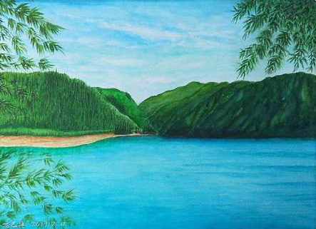 民权在墙绘中，如何绘画绿水青山？