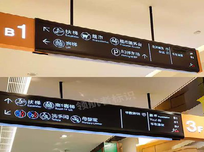 民权如何通过商场标识牌引导客流分布？
